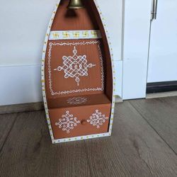 Boat Shape Wooden Mandir 