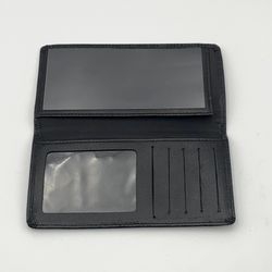 Genuine Leather Checkbook Wallet