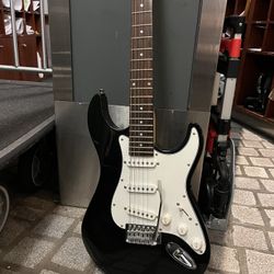Vintage 1980s Lotus Black Electric Guitar w/ Case