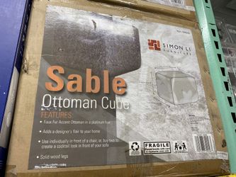 Sable Ottoman Cube Gray