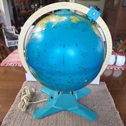 1988 Vintage Fisher Price Light Up Discovery Globe Educational Toy w/ Viewfinder