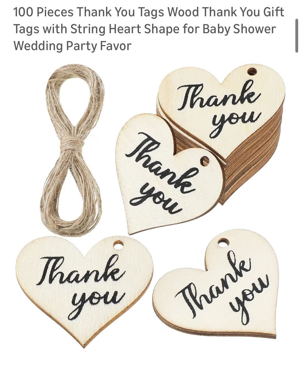 100 Piece Thank You Party Favors