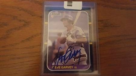 Steve Garvey Autographed 1987 Donruss Card #81 Padres Authentic Encased