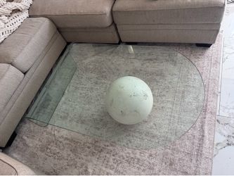 Vintage glass coffee table postmodern