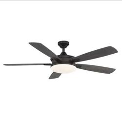 Anselm 54 in. Integrated LED Indoor Oil Rubbed Bronze Ceiling Fan with Light Kit