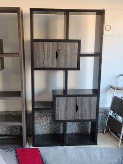 Bookcase Black/Gray 71" x 3ft wide