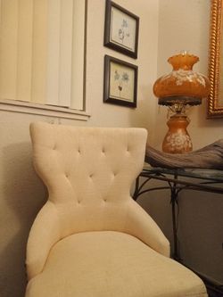 Faux Armchair embroidered back