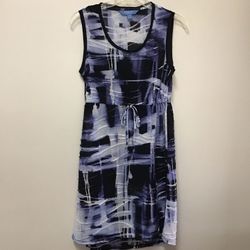 Women’s VERA WANG 100% polyester lined sleeveless drawstring waist dress… Size petite small