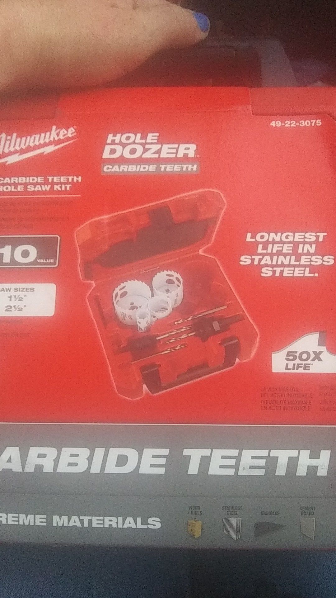 Milwaukee hole Dozed Carbon teeth saw kit