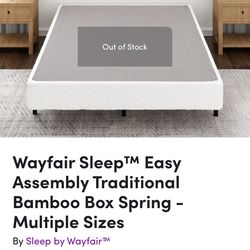 NEW full size bamboo box spring
