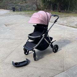 Pink Mockingbird Stroller Single To Double