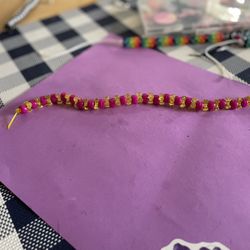 Purple And Yellow Keychain 