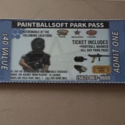Paint Ball Tickets 