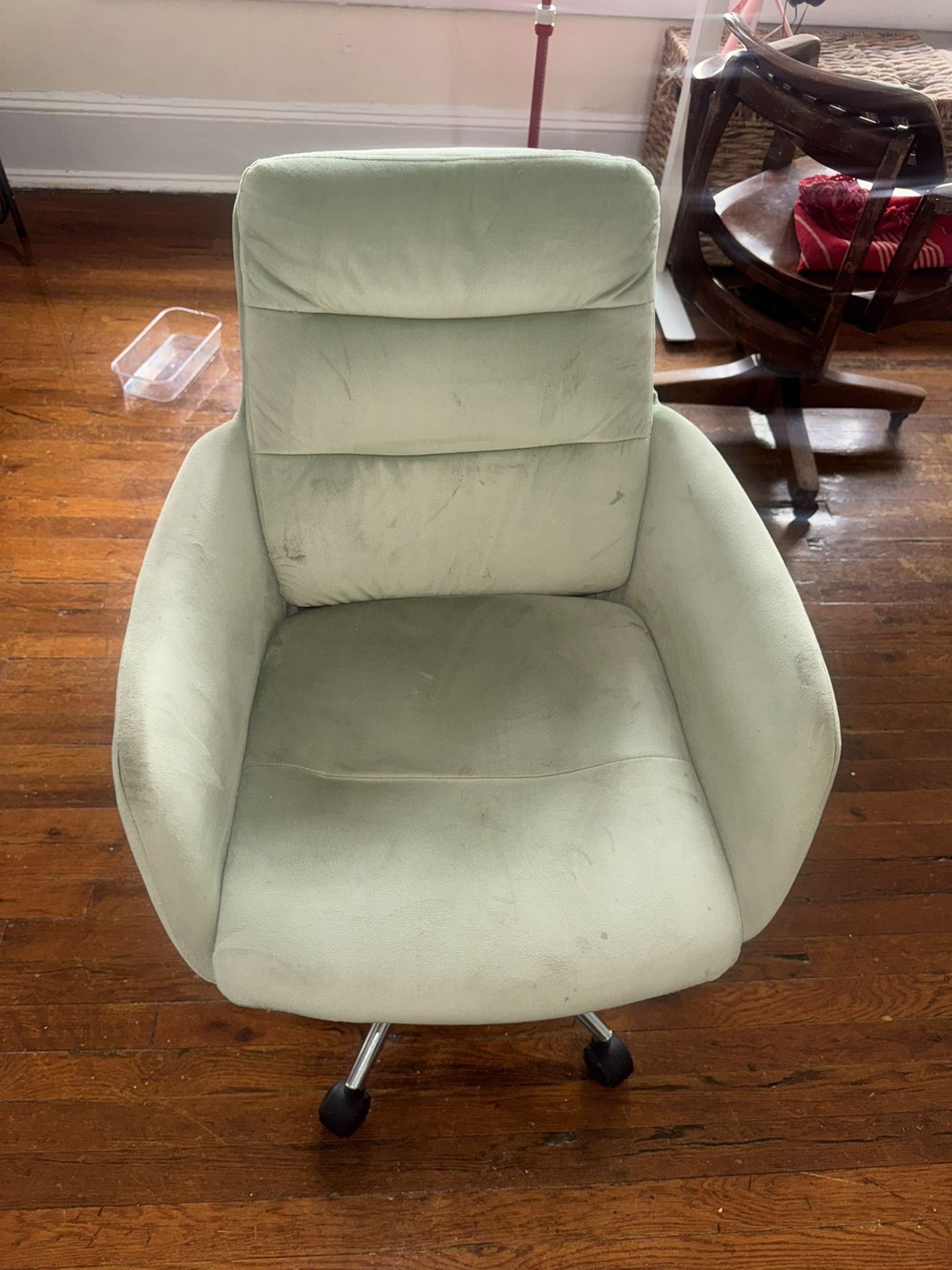 Mint Green Suede Computer Chair