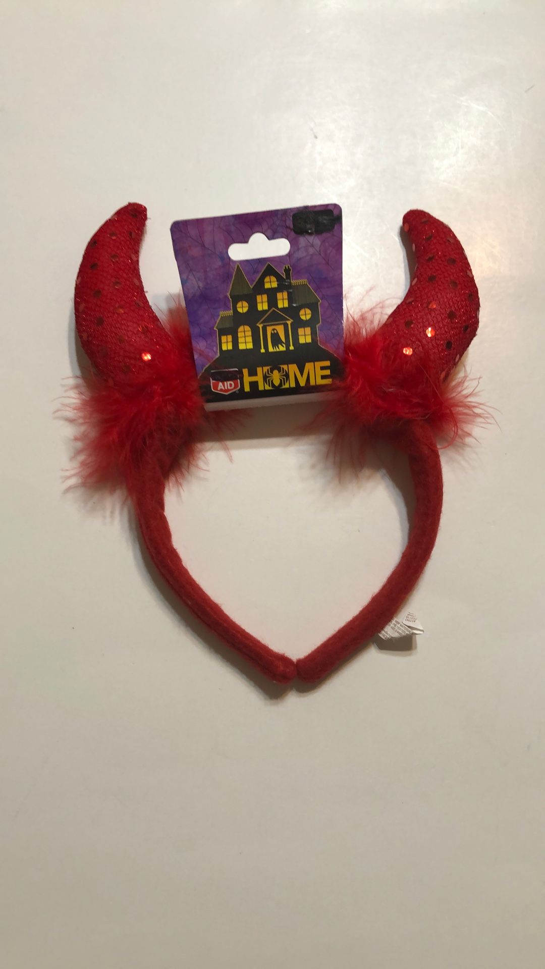 Red Sparkly Devil Horn Headband Halloween