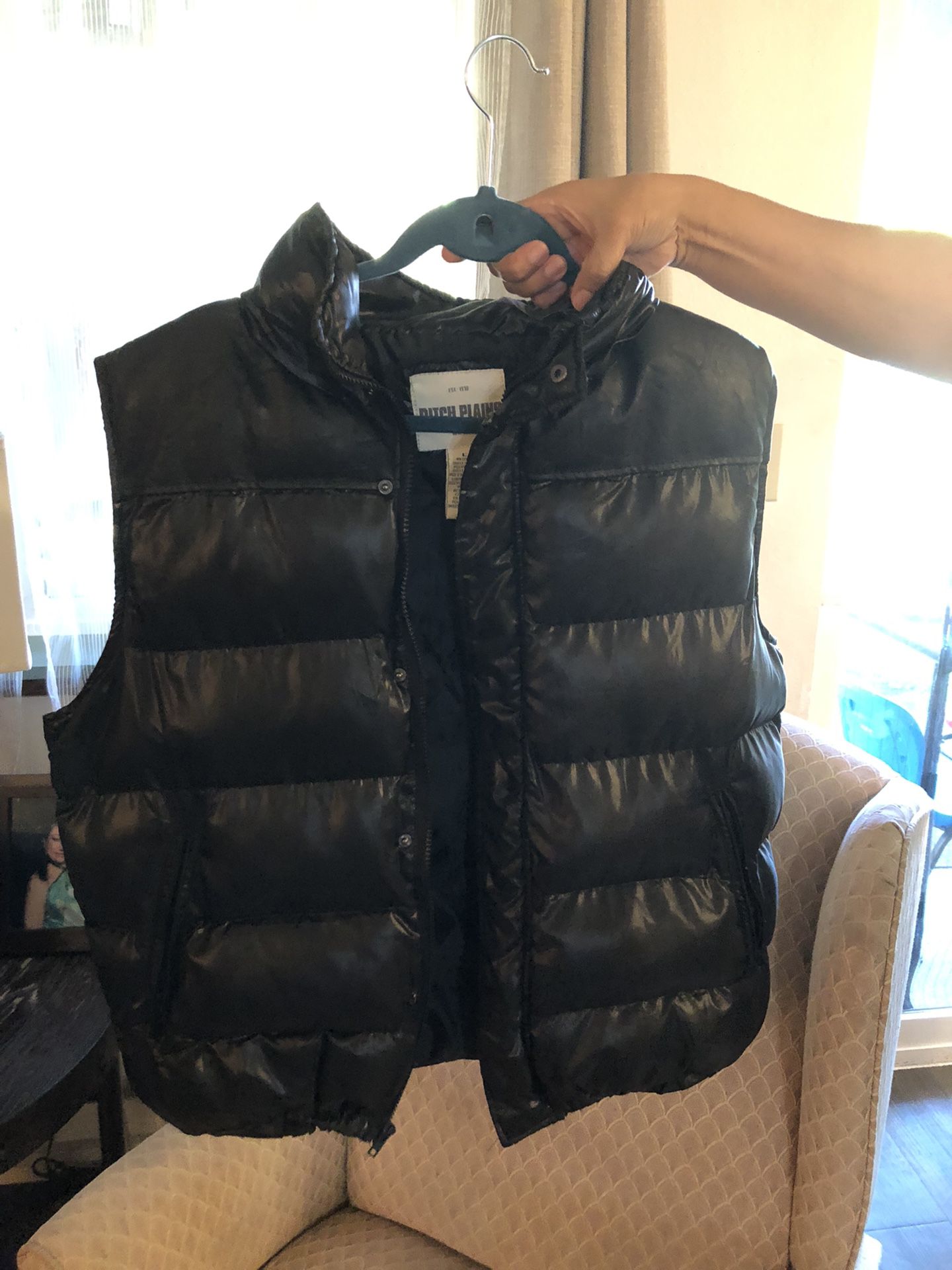 Black Puffer Vest 