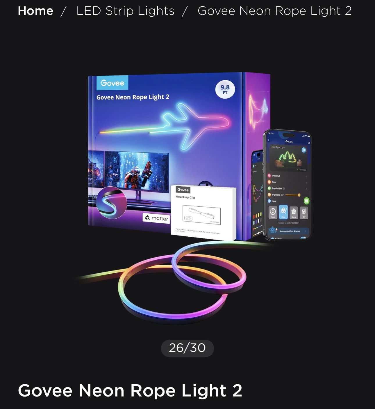 Govee Neon Light Rope 2 9.8ft