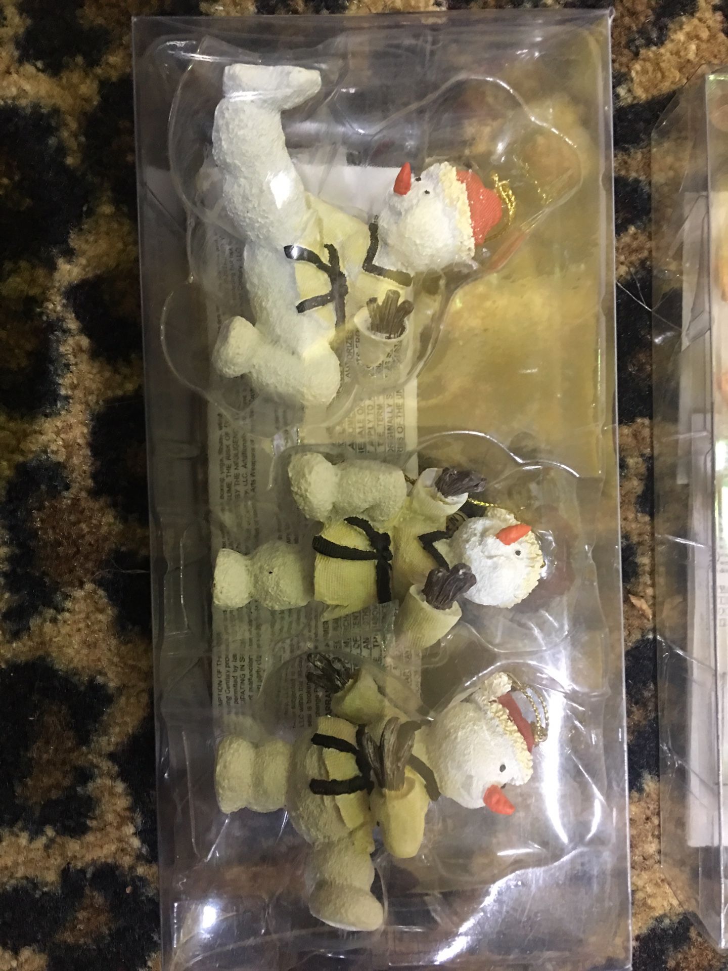 Martial Arts Snowmen Christmas Ornaments Collectible
