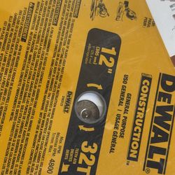 New Dewalt 12” 32 T General purpose Blade