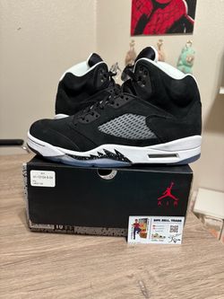 Size 10 - Nike Air Jordan 5 Retro Oreo Moonlight Black White 2013