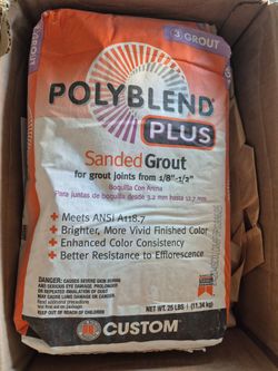 Sanded grout bag 25lbs