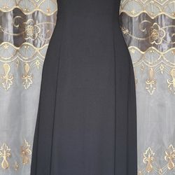 a classic black formal dress size s