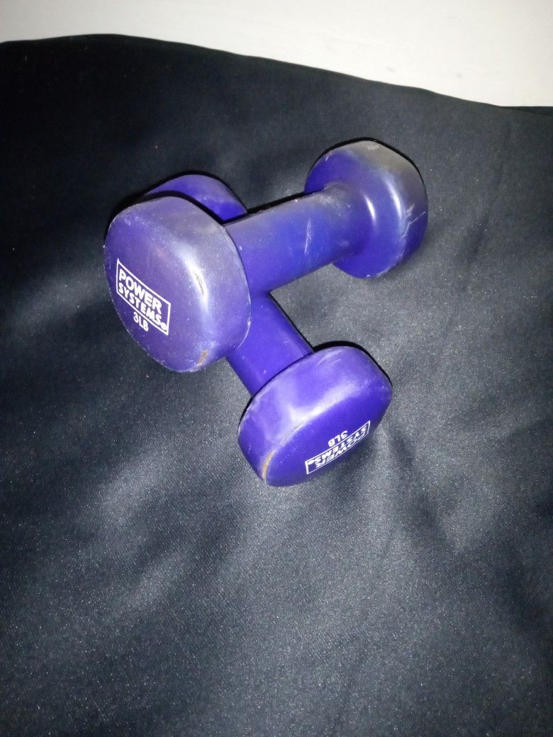 Set of 2 Dumbbell Weights, 3lb