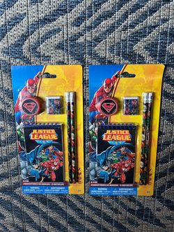 DC Universe Justice League 5 Piece School Stationery Set Batman Superman Super Hero School Supplies