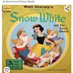 Rare Vintage Walt Disney I'm Waiting In The Seven Dwarfs  Album