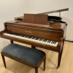 Vintage Mason & Hamlin SG “Symmetrigrand” Baby Grand Piano – Beautiful Mahogany, Excellent Tone 