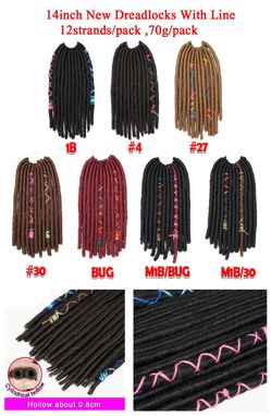 14’ dreadlocks with line