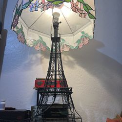 Eiffel Tower Lamp With Glass Lampshade