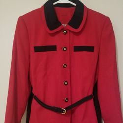 Kasper 2P Red/Navy blue jacket w/skirt