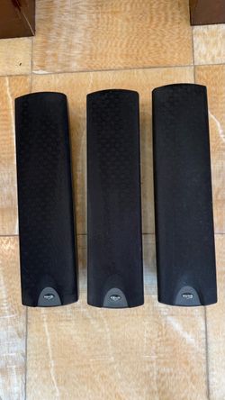 3 Klipsch Quintet SL 5 PK BLK QSL5BL Speakers -3 Speaker SET Tested Work Great!