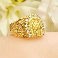 Stainless Steel Virgen Mary Ring