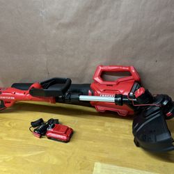 CRAFTSMAN V2O 20-volt max Cordless Battery String Trimmer and Leaf Blower Combo Kit 2.0ah battery and Charger included