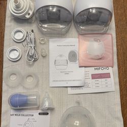 Wearable electric breast pump + Haakaa milk collector