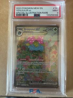 Venusaur EX pokemon card. PSA grade 9.0