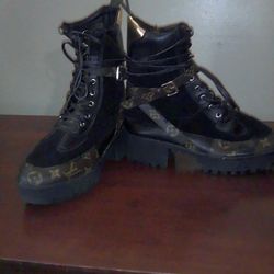 Louis Vuitton High Hill Boots Like New They Sale For Over A Thousand I'm Asking 500 