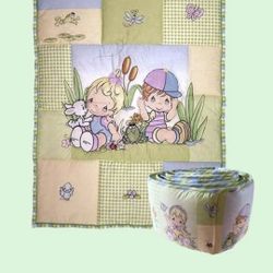 Unisex Vintage Precious Moments Crib Set
