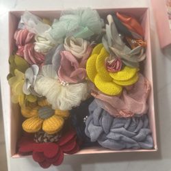 Box Of New Floral Hair Clips