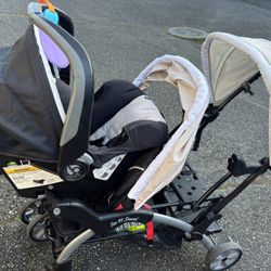 Infant Car Seat And Double Stroller
