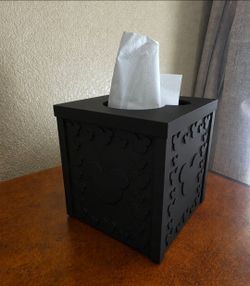 Mickey Mouse-themed 3D-printed tissue box cover Black