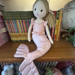 Jellycat London Shellbelle Millie The Pink Mermaid Bean Plush Doll Figure 14”