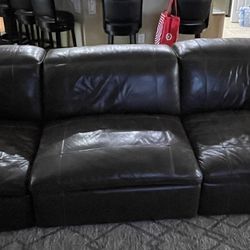 Dual Power Reclining Sofa , American Signature  Leather