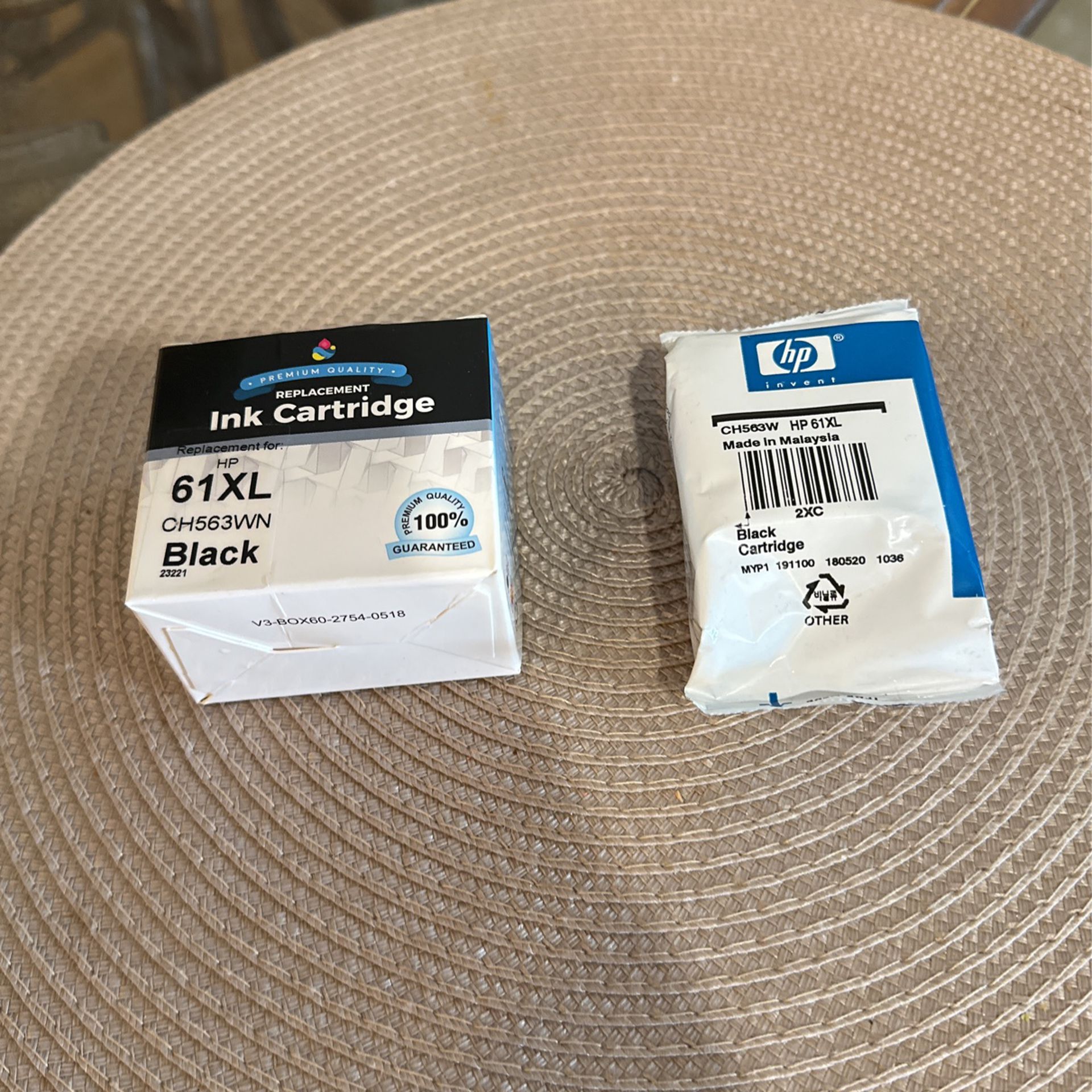 Two 61XL INK CARTRIDGES FOR HP 