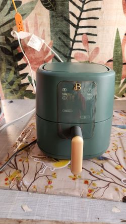 Beautiful 3 Qt Air Fryer with TurboCrisp Technology, EverGood Ceramic Nonstick Coating, Thyme Green by Drew Barrymore