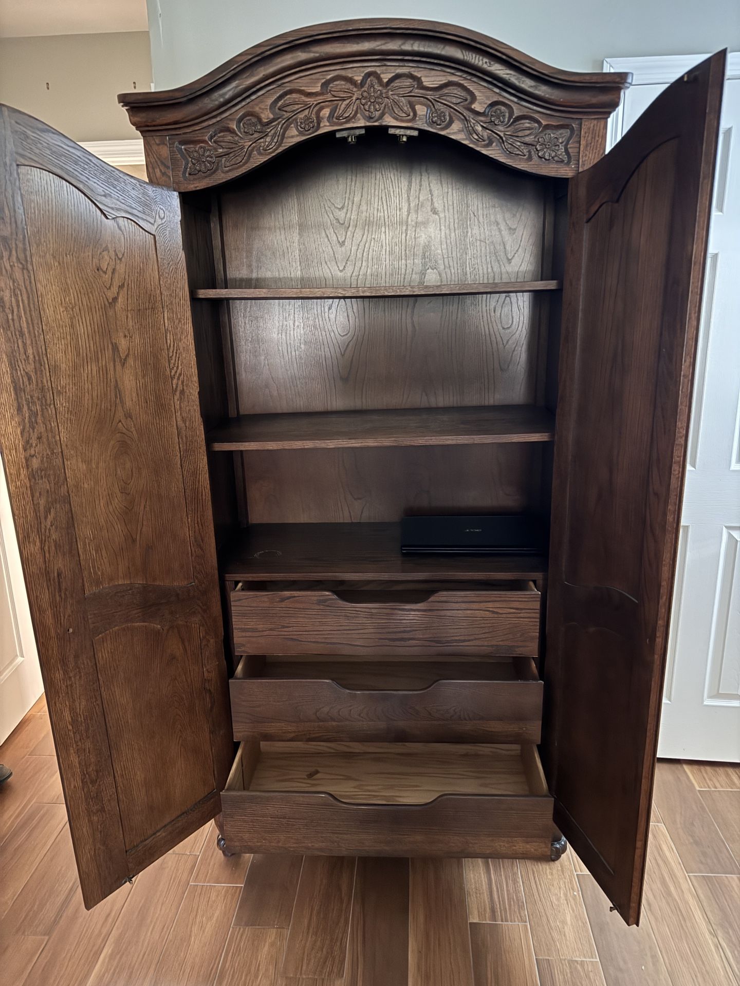 Beautiful Solid Wood Armoire Great Condition