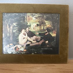 Vintage Manet “Déjeuner sur l’herbe” Art Print on Velvet Board