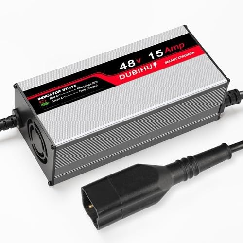 48V 15A Golf Cart Battery Charger for Yamaha G29 amp Drive 2 Golf Carts, with 3-Pin Round Plug, 16FT Long Cable, Intelligent Charging Technology, Fast